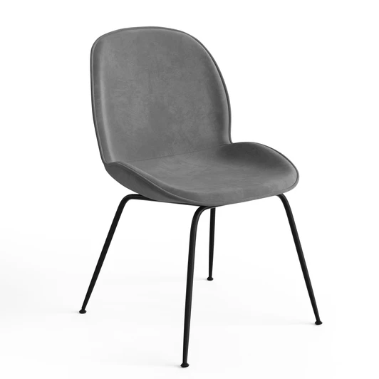 Axel Velvet Dining Chair (Set of 2)|platinum