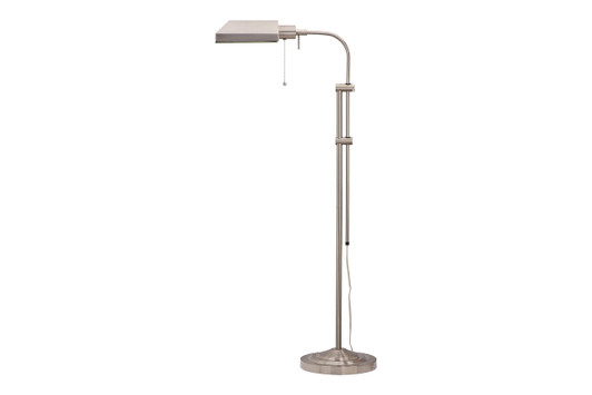 Single Pharmacy Floor Lamp|brushed_steel
