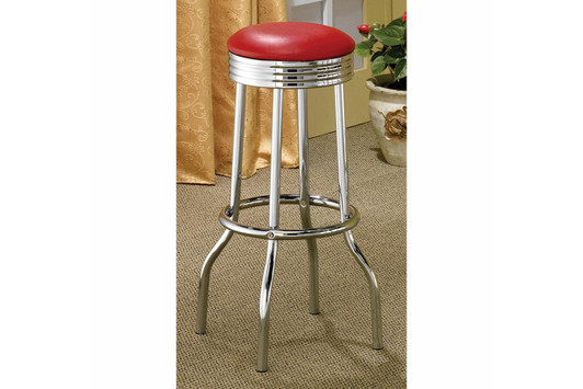 Cleveland 50's Soda Fountain Bar Stool I (Set of 2)|red lifestyle