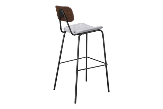 Colin Bar / Counter Stool (Set of 2)|bar___30_in__seat_height___walnut___grey