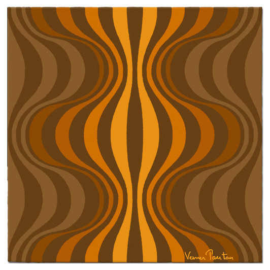 Designer Carpets: Verner Panton VP Onion Rug (Brown / Orange)