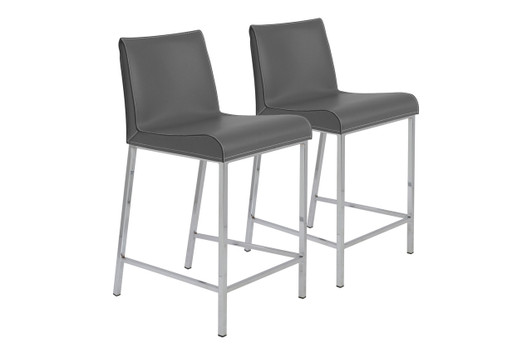 Cam-C Counter Stool (Set of 2)|gray