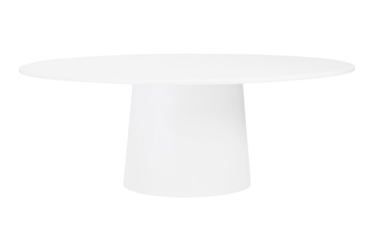 Deodat Oval Dining Table|matte_white