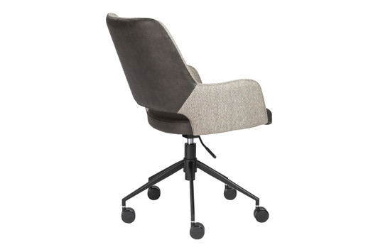 Desi Tilt Office Chair|light_gray_fabric___dark_gray_leatherette