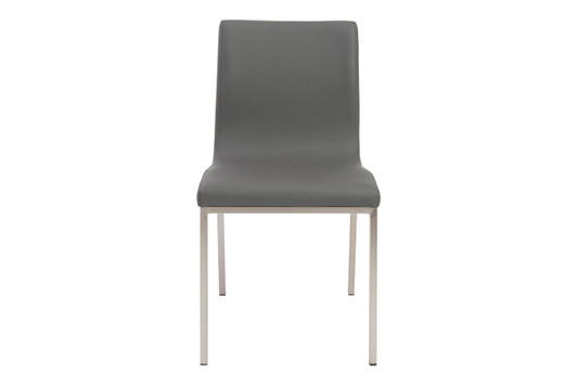 Scott Side Chair (Set of 2)|gray_leatherette___brushed_stainless_steel