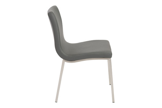 Scott Side Chair (Set of 2)|gray_leatherette___brushed_stainless_steel