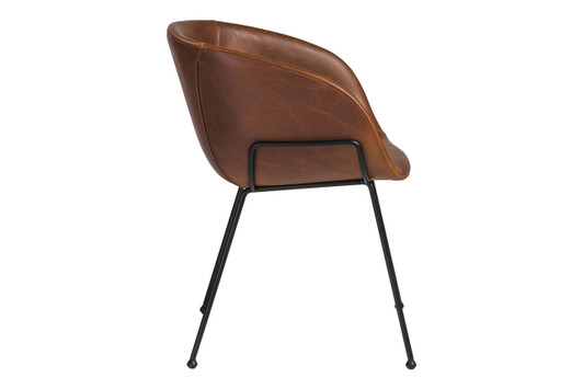 Zach Side Chair (Set of 2)|dark_brown_leatherette