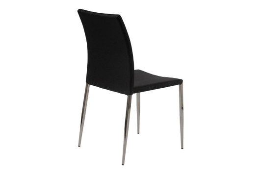 Diana Stacking Side Chair (Set of 2)|black