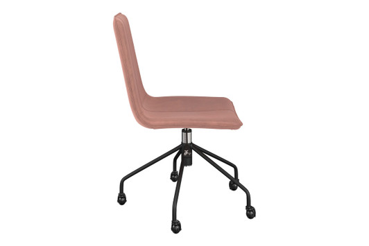 Henley Velvet Office Chair|blush