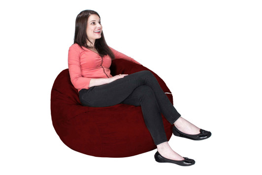 Classic Saxx 3' Round Bean Bag Chair|cinnabar
