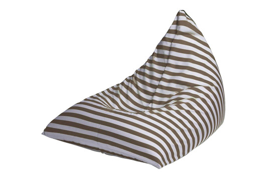 Twist Outdoor Bean Bag Chair|taupe_stripes