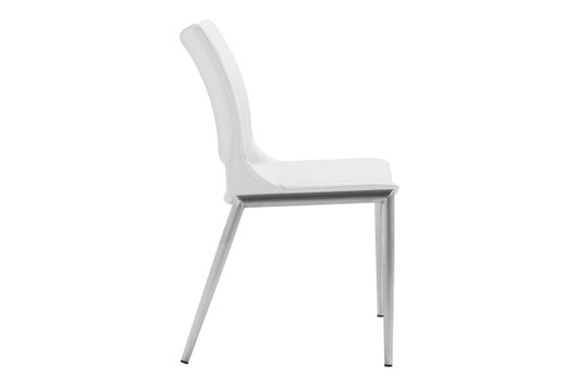 Ariel Dining Chair (Set of 2)|white___silver