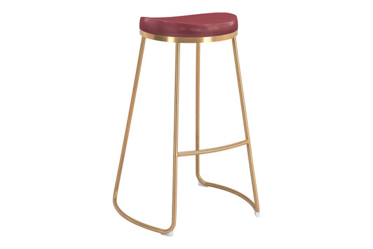 Brenda Bar Stool (Set of 2)|burgundy