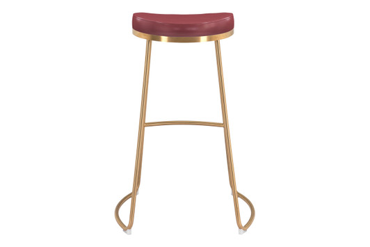 Brenda Bar Stool (Set of 2)|burgundy