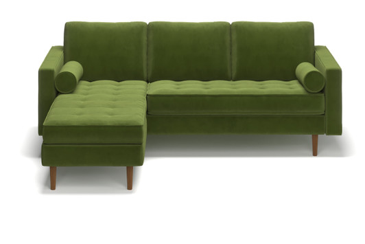 Matilde Reversible Velvet Sectional|forest_velvet