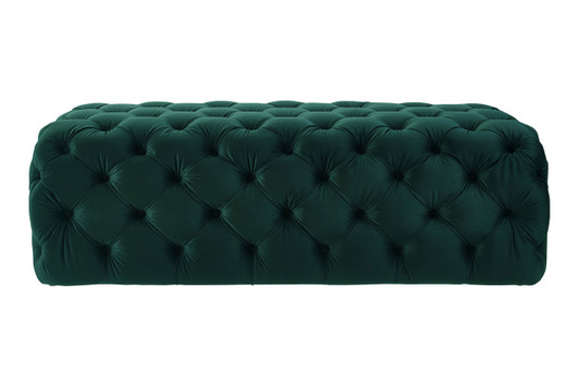 Cassidy Jumbo Velvet Ottoman|green