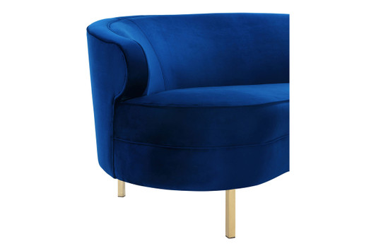 Katherine Velvet Sofa|navy