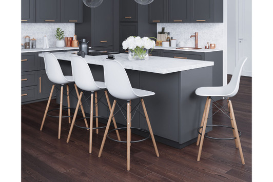 Molded Plastic Counter Stool with Wood Legs (Set of 2)|matte_white___natural lifestyle