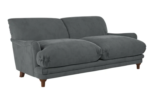 Nora Velvet Sofa|platinum