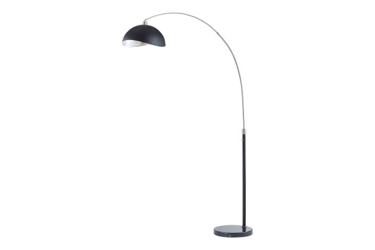 Luna Bella Arc Lamp|antique_nickel___matte_black_and_silver_leaf