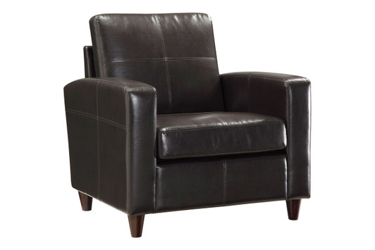 Bonded Leather Club Chair with Espresso Finish Legs|espresso