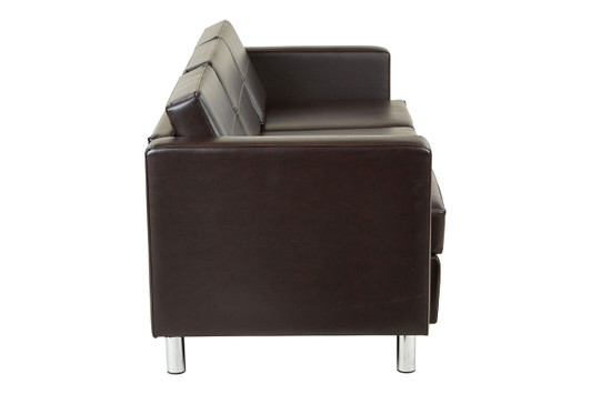 Pacific Easy-Care Faux Leather Sofa Couch|espresso
