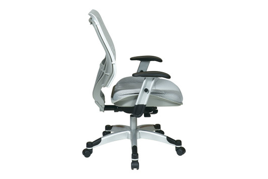 Unique Self Adjusting Spaceflex and Mesh Seat Manager's Chair|ice_white___shadow