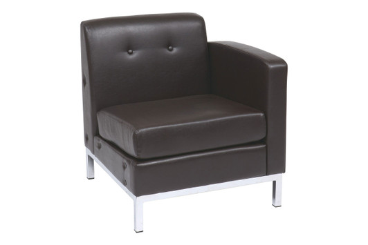 Wall Street Right Arm Facing Chair|espresso