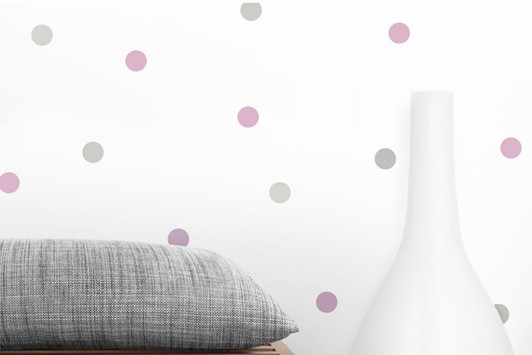 Dot Wall Decal Set|pink___gray