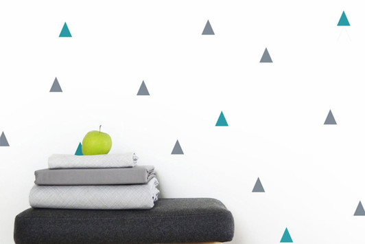 Triangle Wall Decal Set|blue___gray