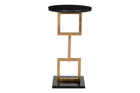 Cassidy Accent Table|gold___black_marble_top
