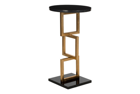 Cassidy Accent Table|gold___black_marble_top