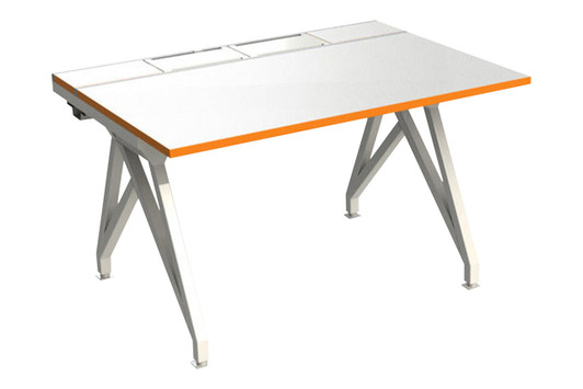 Eyhov Rail Single Desk|48in___tangerine