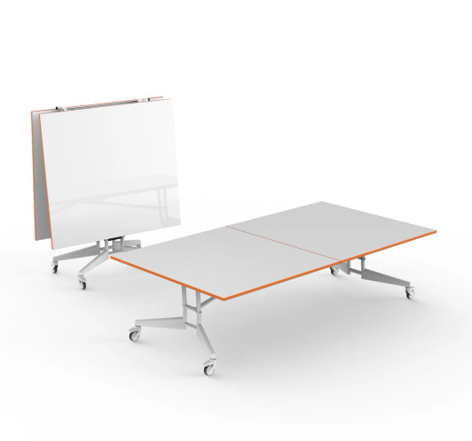 Nomad Sport - 3 in 1 Ping Pong Conference Table|Dry Erase and Tangerine / Included