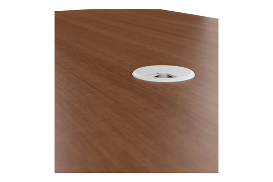 TeleMeet Connect Conference Table with Media Panel|60in___caf_latte_and_white___not_included