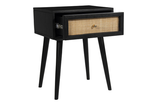 Serafina 1-Drawer  Nightstand|black