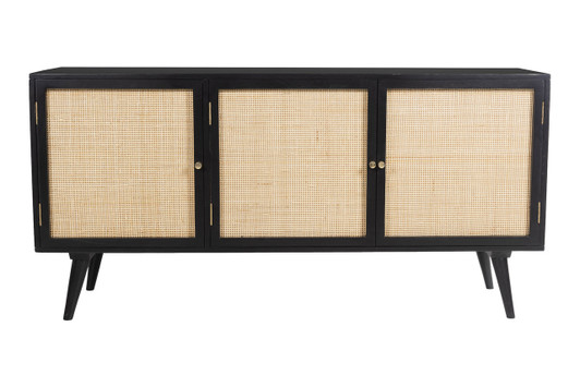 Serafina 3-Door Sideboard|black