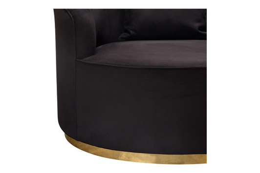 Rory Suede Lounge Chair|black_suede_velvet