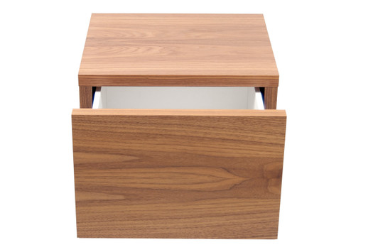 Float Night Stand with 1 Drawer|walnut