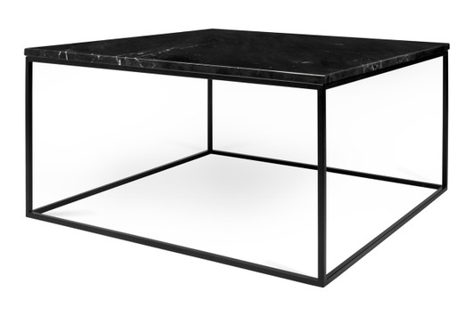 Gleam Square Coffee Table|black_marble___black
