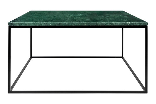 Gleam Square Coffee Table|green_marble___black