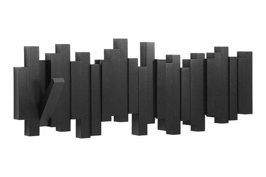 Sticks Wall-Mount Multi-Hook|black