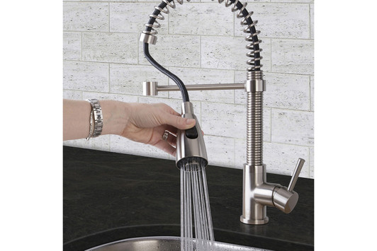 Brant Stainless Steel Pull-Down Spray Kitchen Faucet|do_not_include lifestyle