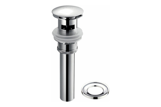 Pop-up Drain with Overflow|chrome