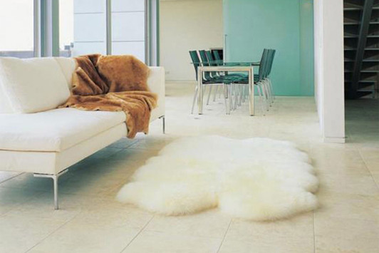 Sheepskin Rugs: Longwool Four Pelt Rug lifestyle