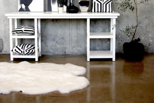 Sheepskin Rugs: Longwool Four Pelt Rug lifestyle