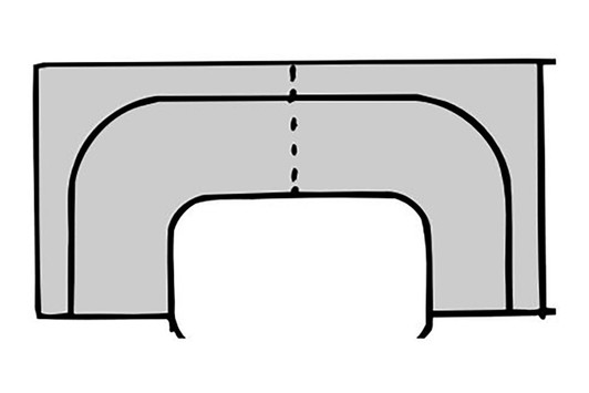 Bel-Air Series Diner Booth - 1/2 Circle