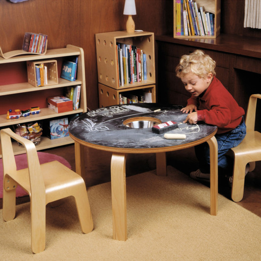Woody Chalkboard Table