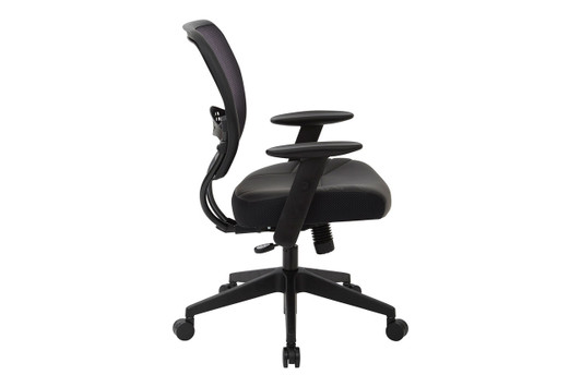 Professional Dark AirGrid Back Manager's Chair with Black Bonded Leather Seat