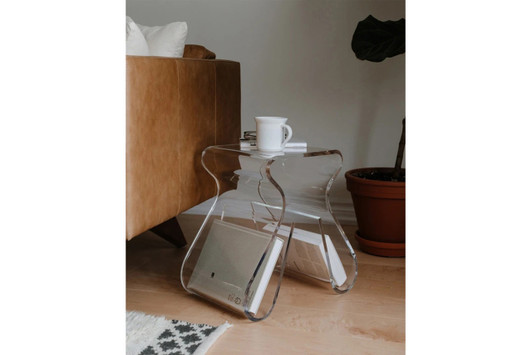 Magino Stool with Magazine Rack lifestyle
